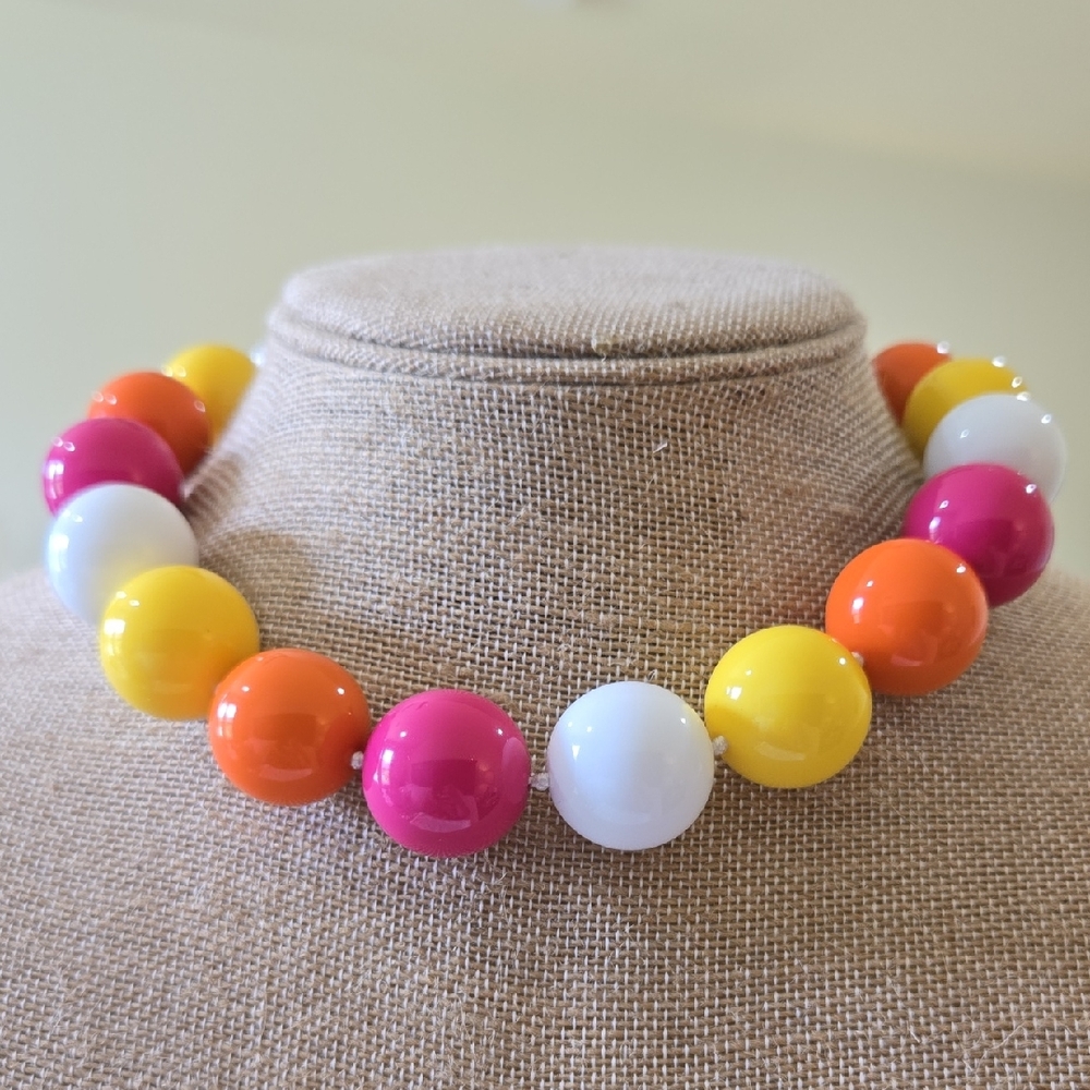 Rare Monet Vintage Gumball Bead Necklace